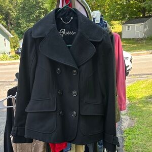 Guess Women's Classic Black Peacoat